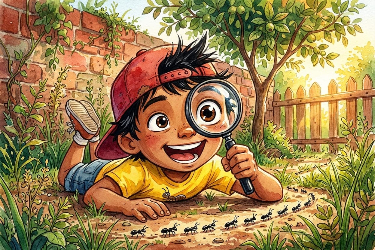 Ilustração do conto Expedição ao Fundo do Quintal