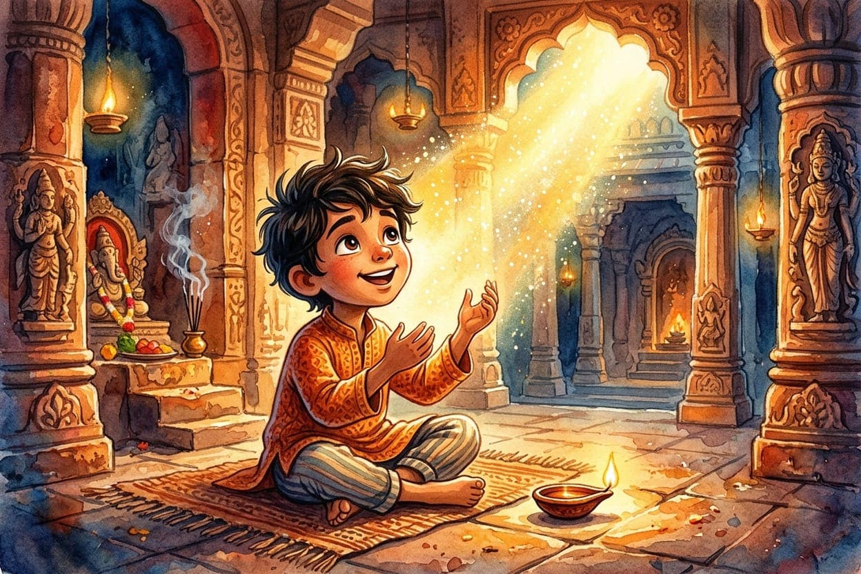 Ilustração do conto O Menino Samuel e a Voz da Noite
