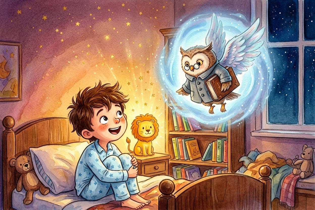 Ilustração do conto Morfeu, o Guardião dos Sonhos, e o Menino que Não Parava de Perguntar