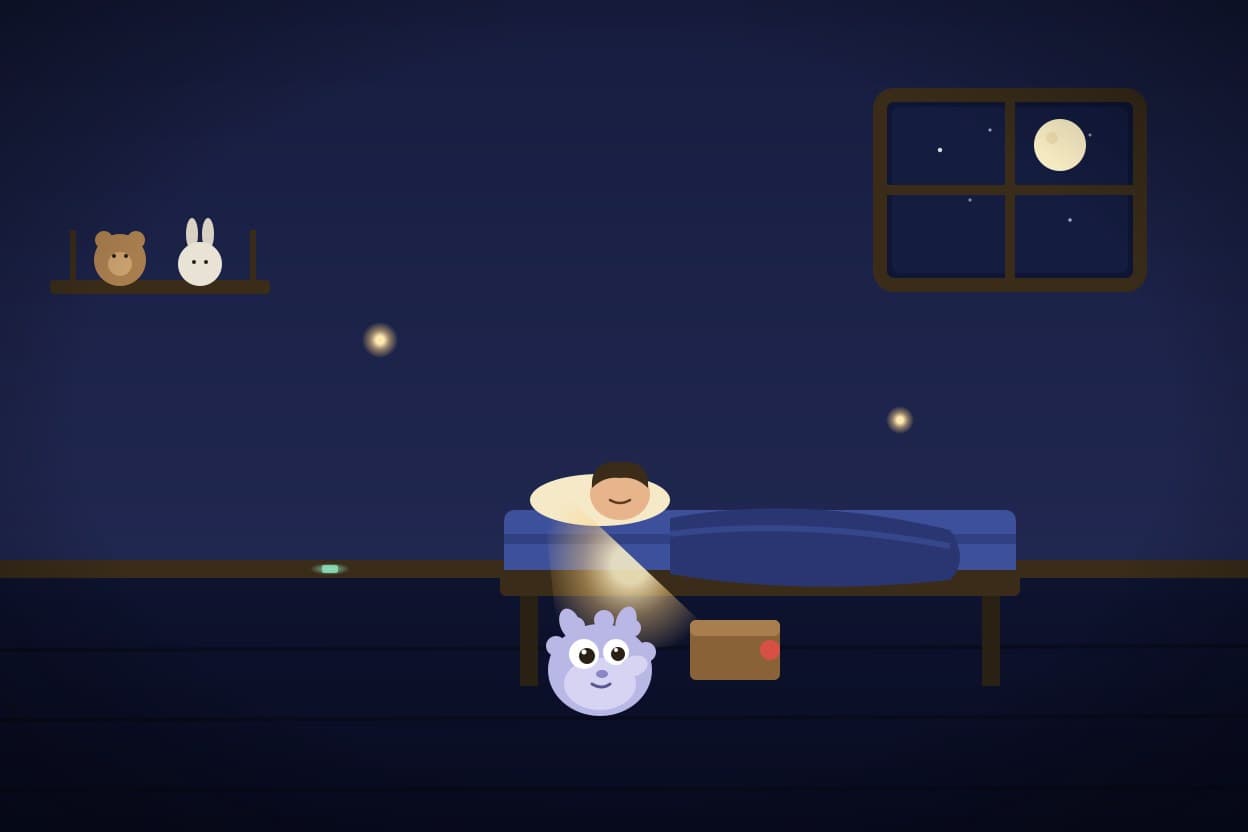 Ilustração do conto O Monstro que Morava Debaixo da Cama