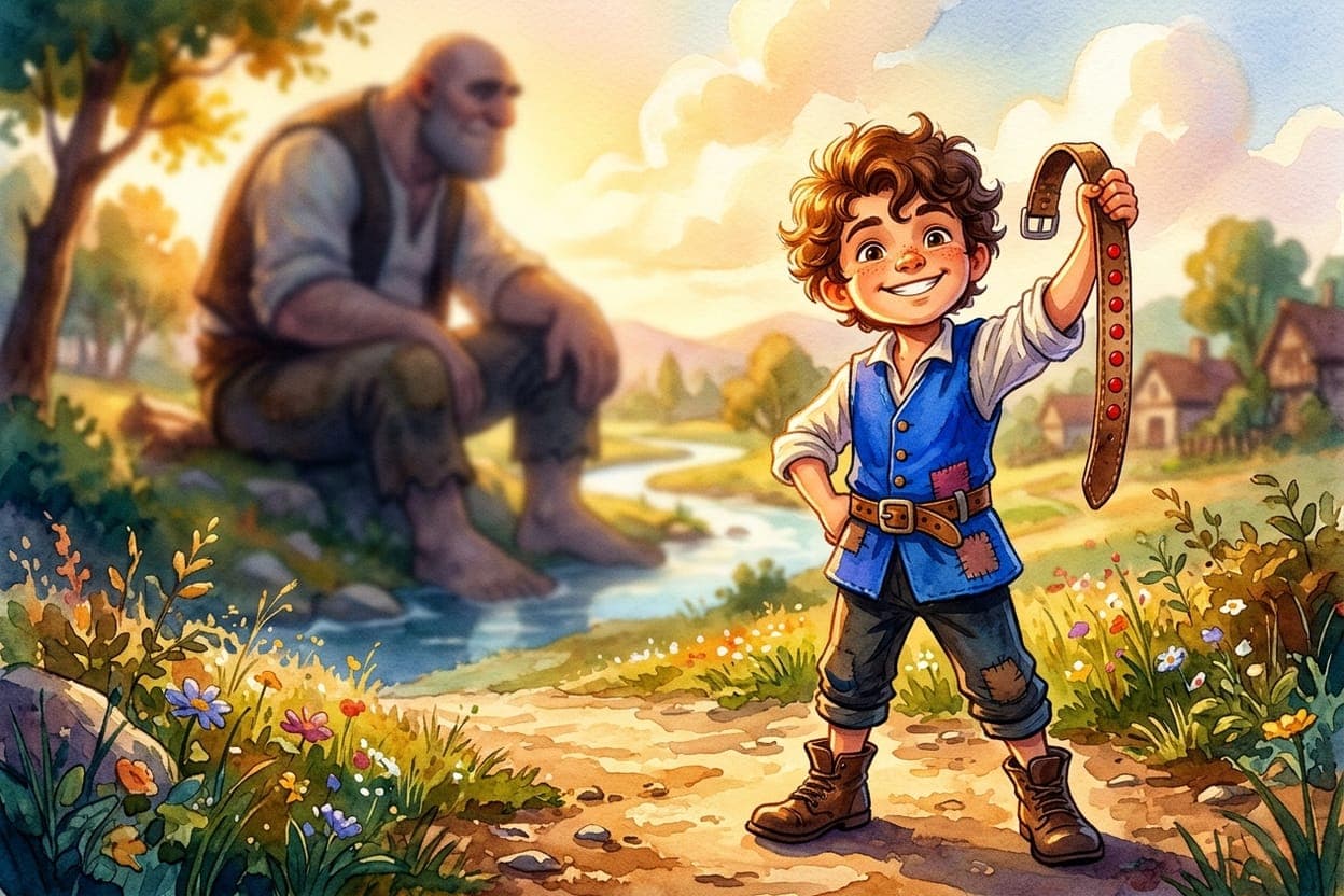 Ilustração do conto O Pequeno Alfaiate Valente