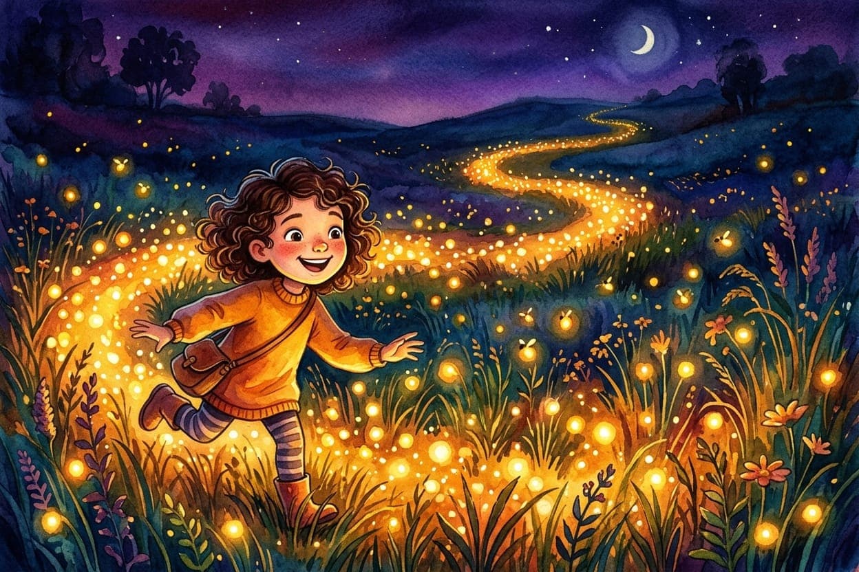 Ilustração do conto Os Vaga-lumes que Acenderam a Noite