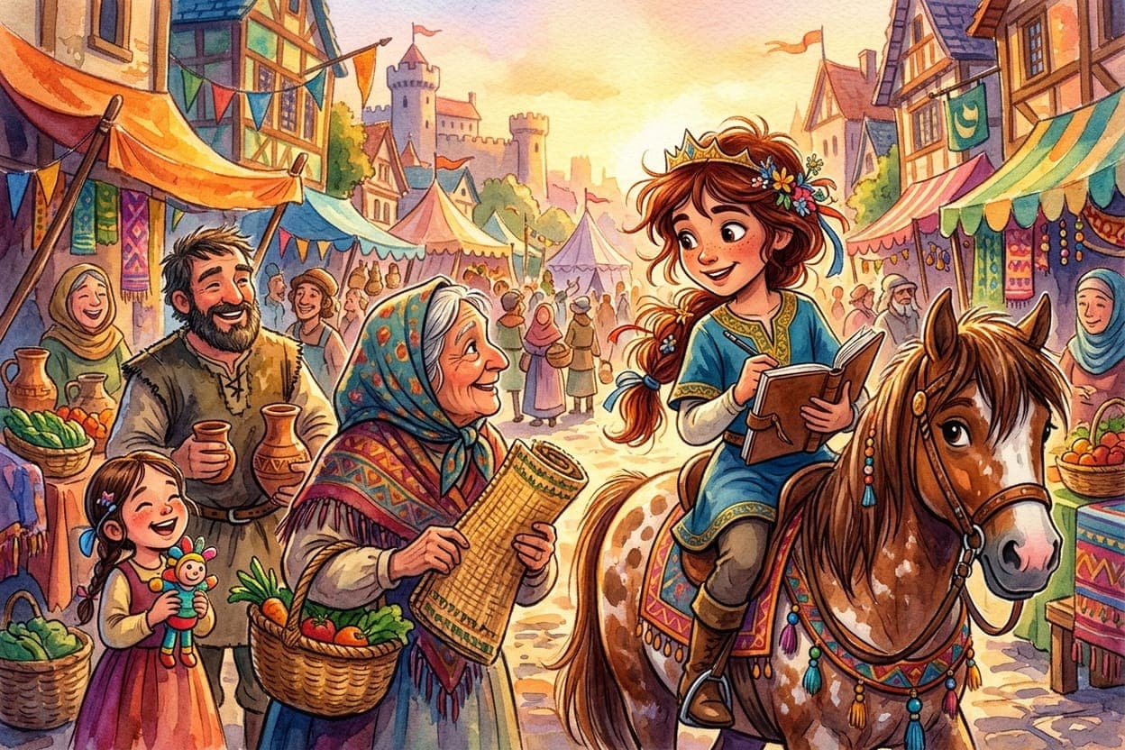 Ilustração do conto A Princesa Aurora e a Decisão que Ninguém Esperava