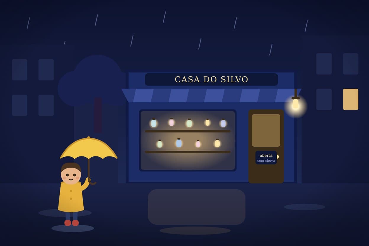 Ilustração do conto A Loja dos Sons Perdidos